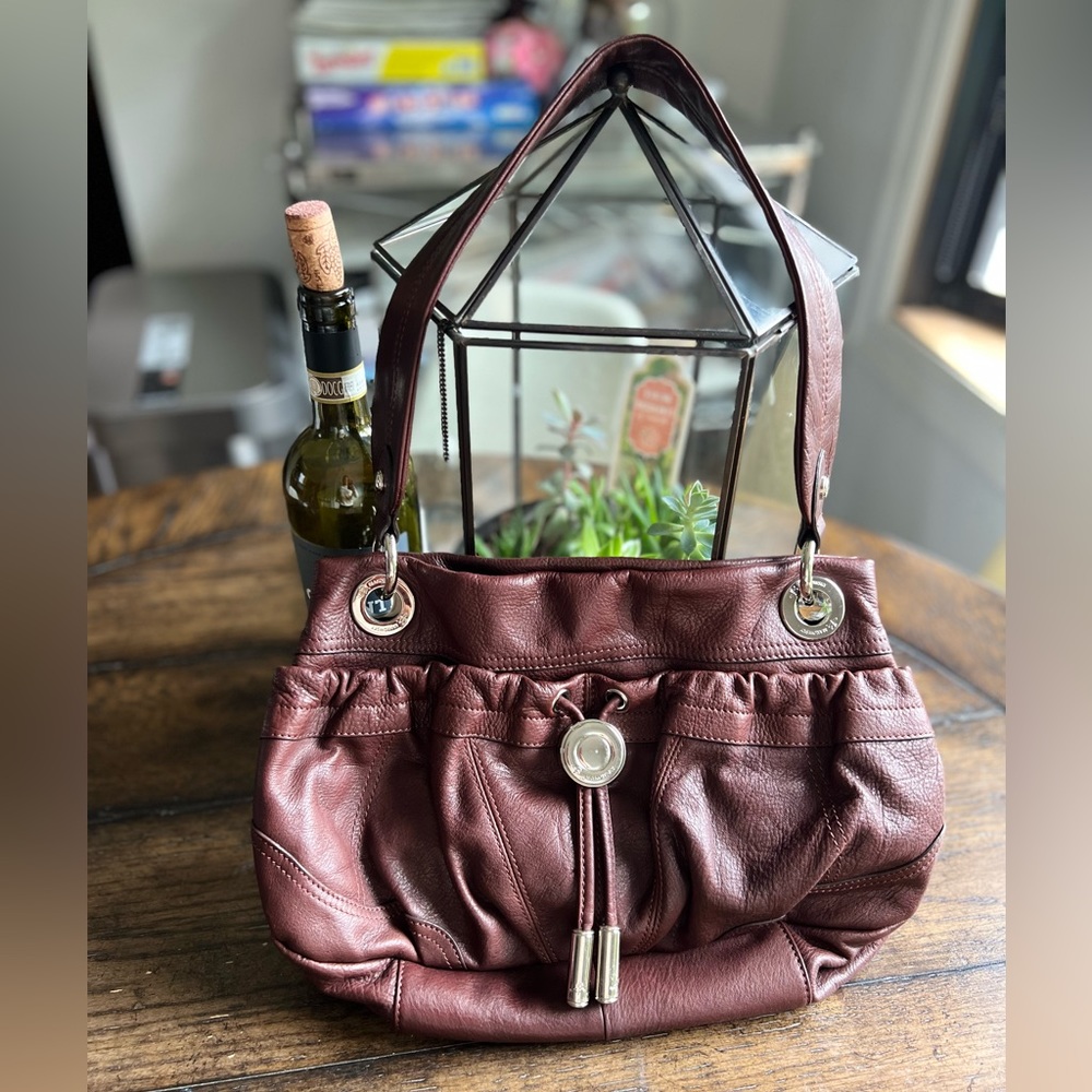 B Makowsky Chicago Leather Shoulder Bag